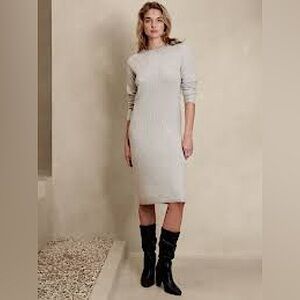 NWT Banana Republic Pointelle Midi Sweater Dress Size Small